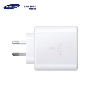 Samsung EP-TA845XWE 45W USB-C Lizgdas PD 3.0 Super Ātrs lādētājs + 5A USB-C Vads Balts EU Blister