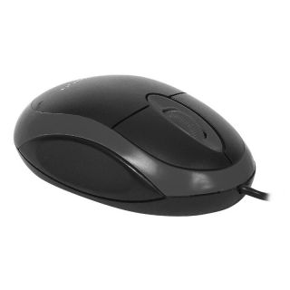- OM06VB Simetriskas formas Vada Optiskā Pele ar 3 Pogām 1200dpi USB Melna
