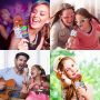 Bemi M85 Karaoke Bērnu & Vecāku Prieka Efektu Mikrofons ar skaļruņiem & Ierakstu Micro USB AUX Rozā Zeltains