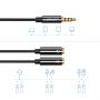 Ugreen 20899 Aux Vada Adaperis Spliteris 2x 3.5mm Ligzda Audio & Mikrofons uz 3.5mm Spraudnis 20cm