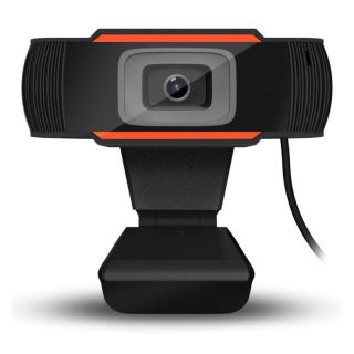 - PCWC720 10MPix Web Kamera ar Mikrofonu un Universālu Klipi 1280x720px USB 2.0  /  3.0 Melna / oranža