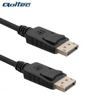 - Qoltec 50442 DisplayPort v1.1 M / M DP v1.1 1080p Kabelis 2m Melns