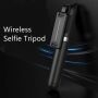 CP P50 2in1 Bezvadu selfie nūja & Video WEB zvanu statīvs ar galda trīskāji & Shutter Pogu izvelkams līdz70cm Melna