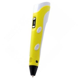 - Riff Fantasy 3D Drukas Pildspalva ar LCD priekš bērniem ar 1.75mm ABS / PLA materiāla diegu AC Strāvas pieslēgums Dzeltena