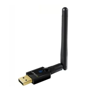 - Edup EP-AC1607 USB 2.0 WiFi Divu Joslu 2.4 / 5.8Ghz Wireless Adapteris 600Mbps ar ārēju antenu Melns