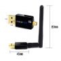 Edup EP-AC1607 USB 2.0 WiFi Divu Joslu 2.4 / 5.8Ghz Wireless Adapteris 600Mbps ar ārēju antenu Melns