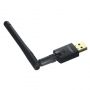 Edup EP-AC1607 USB 2.0 WiFi Divu Joslu 2.4 / 5.8Ghz Wireless Adapteris 600Mbps ar ārēju antenu Melns