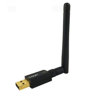 - Edup EP-MS1581 USB 2.0 WiFi 300Mbps 2.4Ghz Wireless Adapteris 802.11n ar 2dbi ārējo antenu Melns