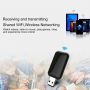 Edup EP-AC1681 2in1 USB WiFi Divu joslu 2.4 / 5.8Ghz 1200Mbps 11AC Wireless & Bluetooth 4.1 Adapteris Melns