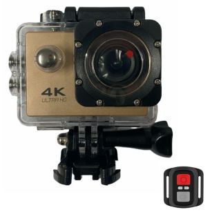 - Riff SPK-1 Ultra HD 4K 16Mpix Wi-Fi Sporta Kamera ar 2'' LCD Pulti & 8x Fiksācijas komplektu Zelta