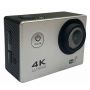 Riff SPK-1 Ultra HD 4K 16Mpix Wi-Fi Sporta Kamera ar 2'' LCD Pulti & 8x Fiksācijas komplektu Sudraba