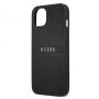 GUHCP13MPSASBBK PU Ādas Saffiano Strap Aizmugures maks apvalks Apple iPhone 13 Melns