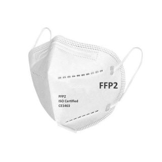 - BM FFP2 ISO Sertificēta 5-slāņu Aizsargājoša Sejas maska Respirators Komforta forma  2gab  Balta