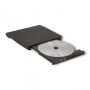 CP RW1 Plāns Ārējais USB 2.0 CD / DVD Rom Disku Lasītājs ar USB Vada barošanu Melns  1