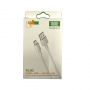 CallMe BL90 Rievots Izturīgs TPE Universāls Micro USB uz USB Datu & Ātrās Uzlādes 2.4A kabelis 1m Balts