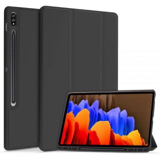 - TakeMePlāns Planšetdatora sāniski atverams maks ar stilusa stiprinājumu priekš Samsung Galaxy Tab S7 FE 5G 12.4'' T730 Melns