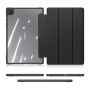 Dux Ducis Toby Plāns Multi-leņķa Statīva Grāmat-atvēruma Makks priekš Samsung Galaxy A8 10.5 X200 / X205 Black melns