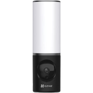 - LC3 2in1 4MP 2K+ Gudrā Ārtelpu IP65 drošības sistēma ar sienas gaismekli 700lm un nakts redzamības krāsu kameru Balta