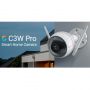 C3W Pro 4MP Full HD 1080p Ārtelpu IP67 kamera ar nakts redzamību & duālo Wi-Fi Micro SD Balta