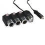Vayox VA0008 120W Auto 12 / 24V Ligzdas sadalītājs uz 3 ligzdām + cable + 2x USB 3.1A Black melns