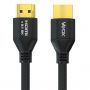 Vayox VA0030 Hdmi 2.1 Vads 1.5m male / male pīts 8K 60Hz  /  4K 120Hz 3D HDR ARC 48Gbps Melns