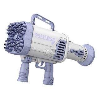 - Riff Rocket Bazooka 64 Burbuļu Pistole ar pudeles glabātuvi priekš iekštelpu bērnu prieku svētkiem un ārtelpu spēlēm Zila