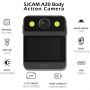 A20 2K Ūdensdroša pārnēsājama ķermeņa kamera ar Dual Mikrofonu 16M 2.33'' skāriena LCD + pults Melna