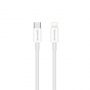 Jellico C79 GaN 65W 3.3V-20V 1.5-3.25A 2x USB-C  /  USB Tīkla lādētāja komplekts + PD Lightning Kabelis Balts