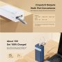 RPP-321 50000mAh Mega Uzlādes akumulātors 2x USB 20W + 22.5W PD USB-C QC Fast Charging LCD Balts