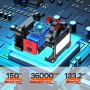 RPP-325 150W Poratīva akumulātora stacija 36000mAh цшер AC 220C Power Socket + PD GaN 60W + 3x USB 63W Black melns