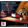 RPP-325 150W Poratīva akumulātora stacija 36000mAh цшер AC 220C Power Socket + PD GaN 60W + 3x USB 63W Black melns