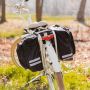Divu nodalījumu Mitruma izturīga Velo bagāžnieka soma 12L 31cmx31xcmx16cm Melna