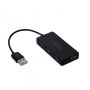 Maxlife 4-Port USB 2.0 Hub adapteris portu sadalītājs ar ekstra 1.5m Vadu spraudnis-ligzda 480MB / ps Melns
