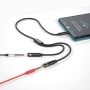 XO NB-R197 Aux Vada Adapteris 2x 3.5mm Ligzda Audio & Mikrofons uz 3.5mm Spraudnis 20cm