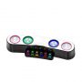 XO F36 Bluetooth 5.0 Gaismas Skaļrunis ar mehāniskām pogām 10W 2x 5W + Micro SD + AUX + FM Radio Melns
