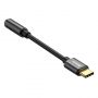 L54 USB-C uz 3.5 mm Ligzda AUX Adapteris DAC 24 bit 48 KHz Melna
