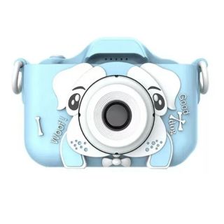 - CP X5 Bēnu Digitālā Foto un Video Kamera ar Gumijas čeholu MicroSD kartes slotu 2'' LCD Zils suns