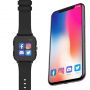 IGO 2 JW-150 Fitnesa Viedpulkstenis ar Full Touch 1.3'' IPS Asinsspiediena & Pulsa mēr.  /  Soc. tīkliem Melna