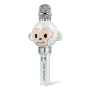 - Maxlife MX-100 Karaoke Prieka Efektu Mikrofons ar skaļruņiem & Ierakstu Micro USB AUX Balts