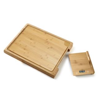 - PCBZB03 Virtuves nažu dēlis no Bambuka koka ar izvelmaniem virtuves svariem max 5kg Brūna