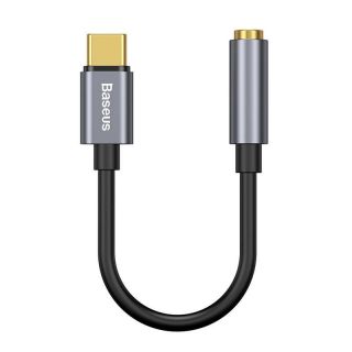 - L54 USB-C uz 3.5 mm Ligzda AUX Adapteris DAC 24 bit 48 KHz Pelēka