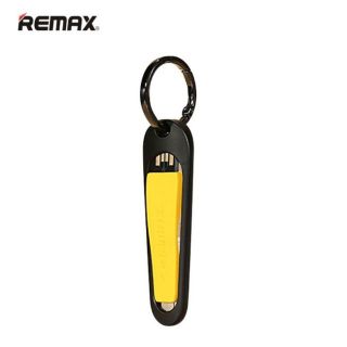 Remax Mini Atslēgu piekariņš Lightning uz USB Uzlādes un Datu kabelis Melns  /  Dzeltens