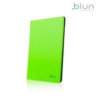 BLUN UNT Universāls Eko ādas sāniski atverams maks ar stendu Tablet PC līdz 8'' displēju Salātkrāsas