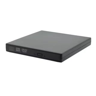 - CP WR1 Plāns Ārējais USB 2.0 CD  /  DVD Rom Disku Rakstītājs  /  Lasītājs ar USB Vada barošanu Melns