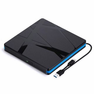 - CP WU3 Plāns Ārējais USB 3.0 CD  /  DVD Rom Disku Rakstītājs  /  Lasītājs ar USB Vada barošanu Melns