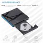 CP WU3 Plāns Ārējais USB 3.0 CD  /  DVD Rom Disku Rakstītājs  /  Lasītājs ar USB Vada barošanu Melns