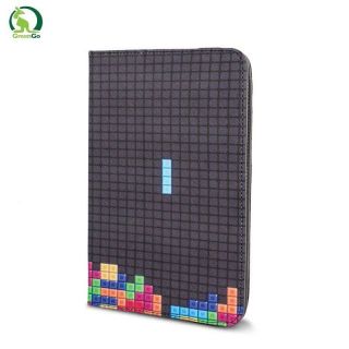 GreenGo Universāls 7-8'' Tablet PC Eko Ādas Sāniski atverams Maks ar stendu Tetris