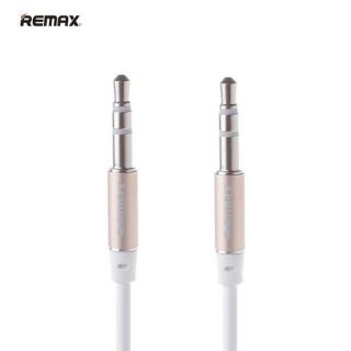 Remax L100 3.5mm AUX spraudnis uz 3.5mm spraudnis Audio pretsapīšanās Kabelis 1.0m Balts