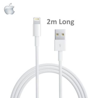 Apple MD819ZM / A Oriģināls USB Datu Kabelis 2m Garš priekš iPhone 5 5C 5S 6 6S 7 Plus  /  iPad 4 OEM