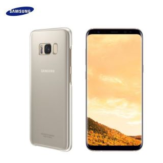 Samsung EF-QG955CFE Oriģināls Īpaši plāns aizmugures maks-apvalks G955 Galaxy S8 Plus  /  S8+ Caurspīdīgs / Zeltains